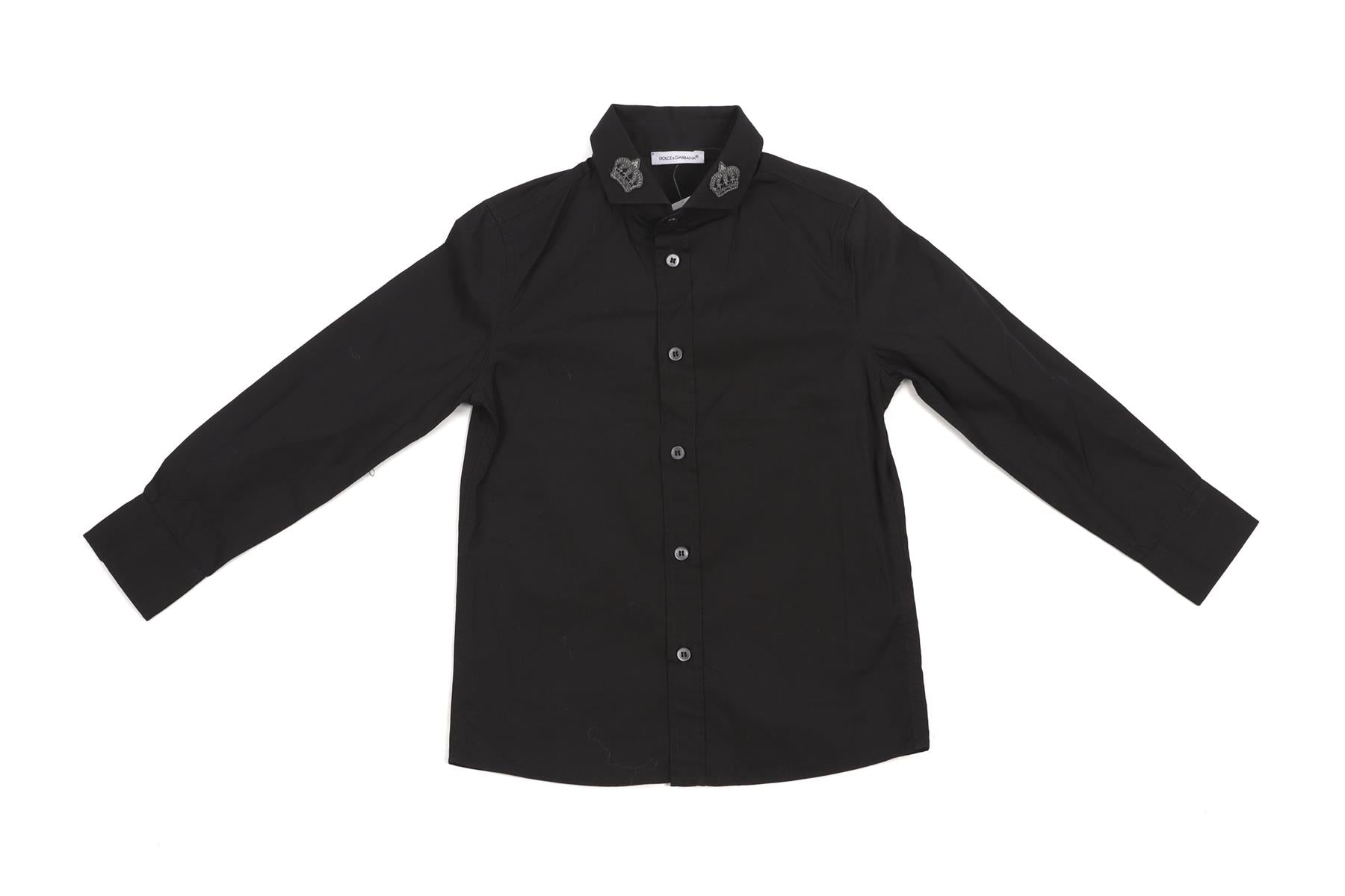 DOLCE & GABBANA BLACK KIDS BOYS SHIRT 3 YEARS