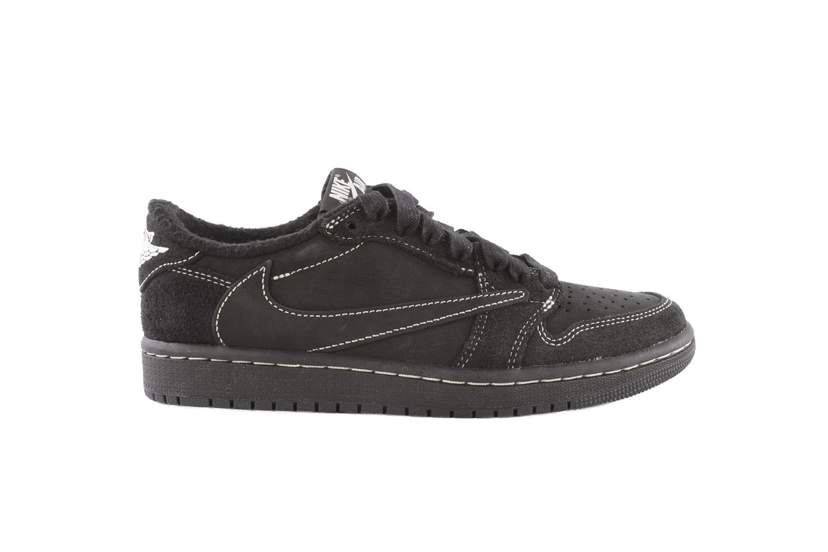 NIKE + TRAVIS SCOTT BLACK AIR JORDAN 1 BLACK PHANTOM SNEAKERS EU 36.5 UK 4 US 4.5