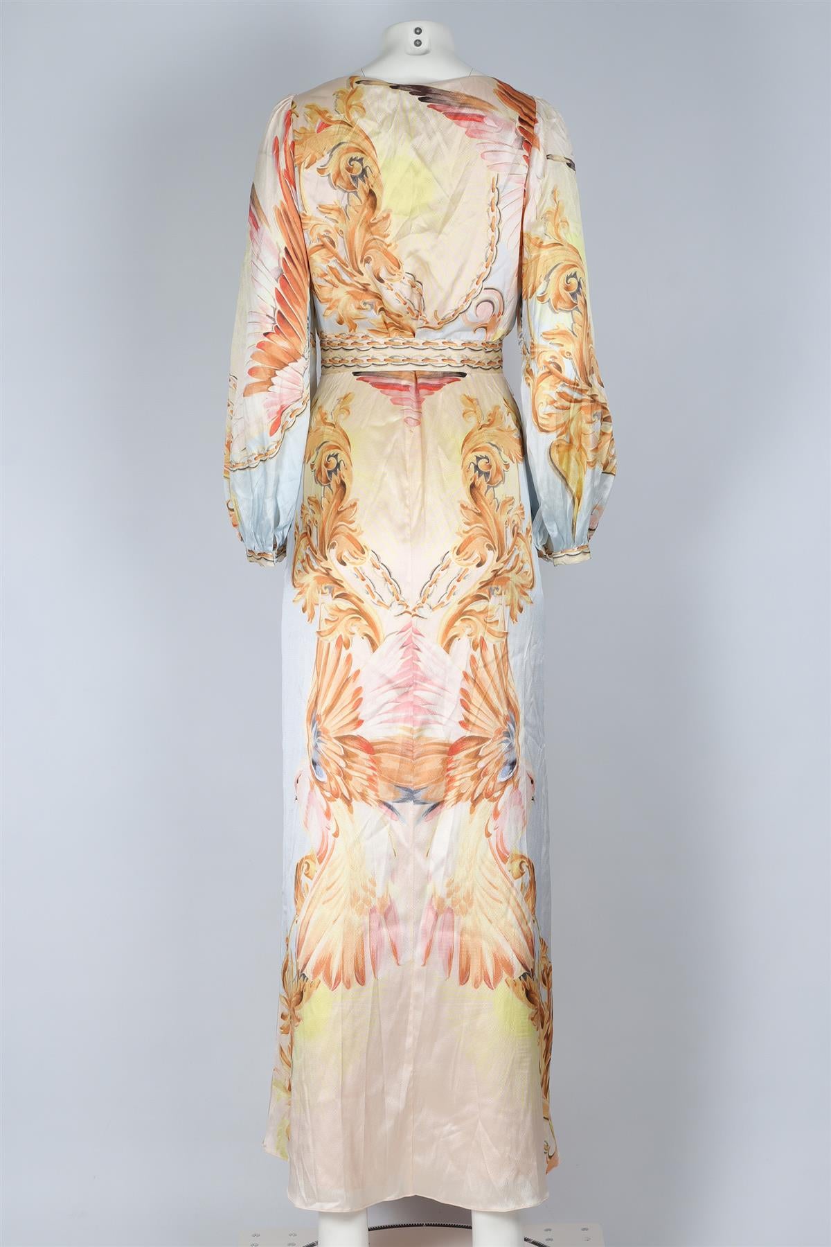 TEMPERLEY LONDON MULTI SILK MAXI DRESS UK 10