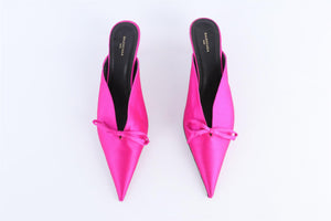 BALENCIAGA PINK SATIN MULES EU 38 UK 5 US 8