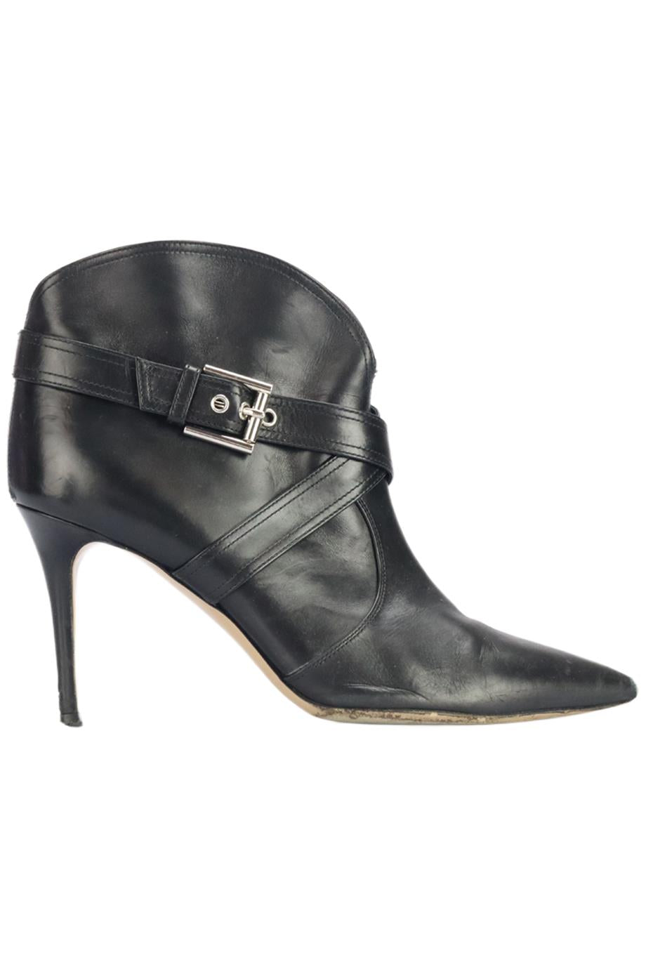 GIANVITO ROSSI LEATHER ANKLE BOOTS EU 40 UK 7 US 10