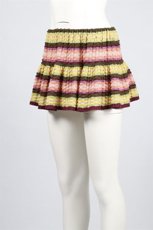 MISSONI MULTICOLOUR WOOL MINI SKIRT IT 38 UK 6