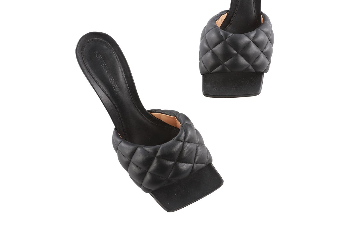 BOTTEGA VENETA BLACK LEATHER MULES EU 38 UK 5 US 8