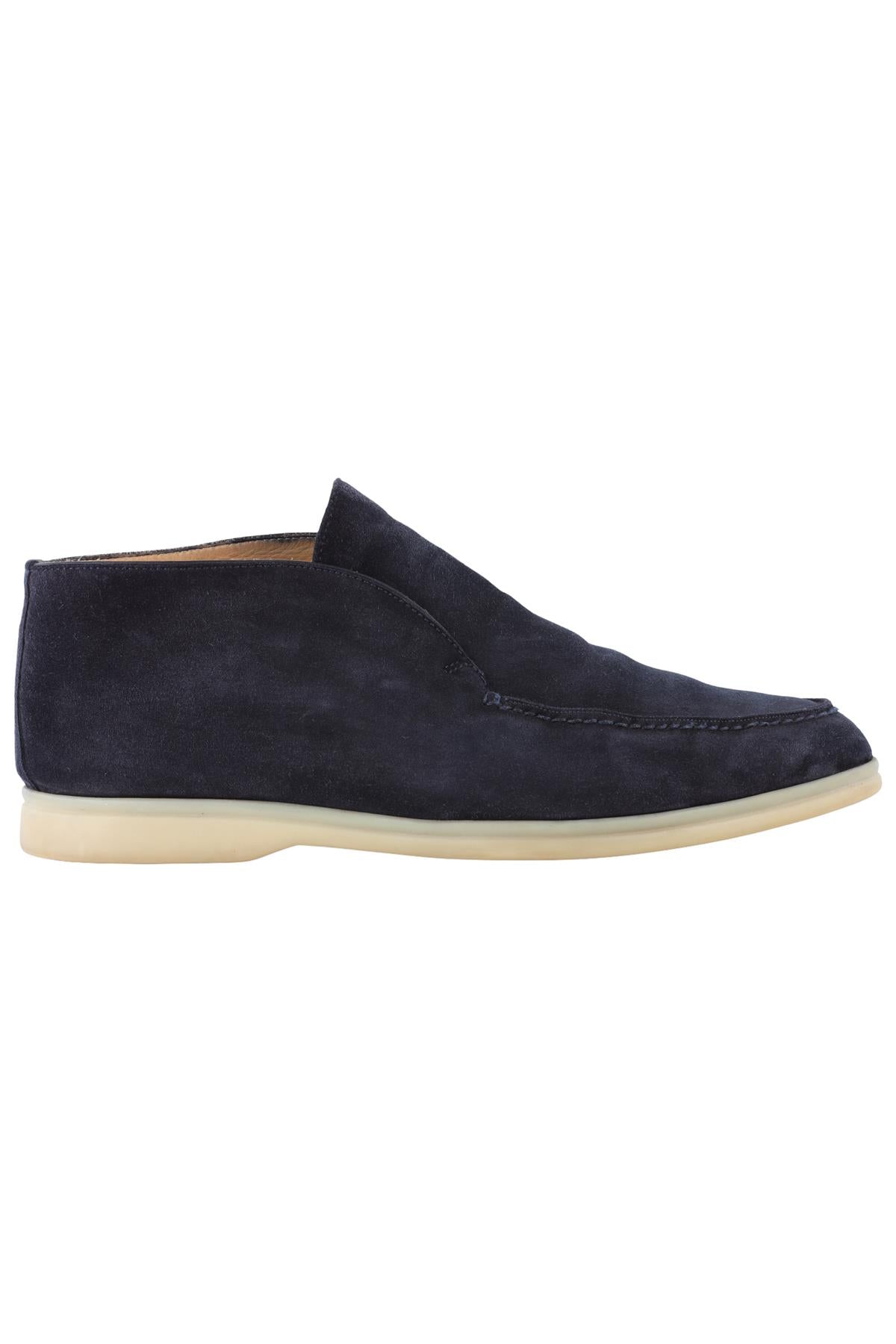 LORO PIANA NAVY OPEN WALK SUEDE BOOTS EU 42 UK 8 US 9