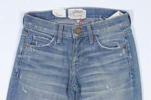 CURRENT/ELLIOTT BLUE MID RISE SKINNY JEANS W24 UK 6