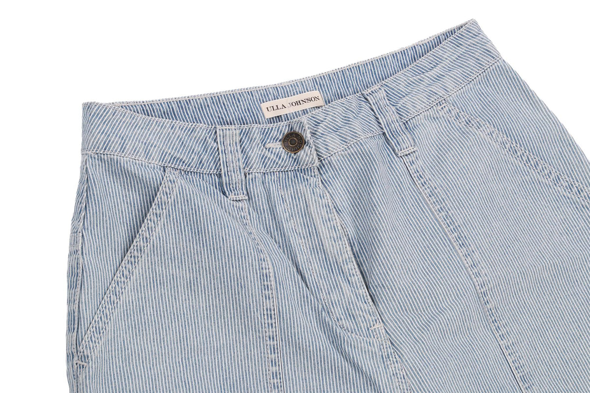 ULLA JOHNSON BLUE DENIM CULOTTES US 4 UK 8