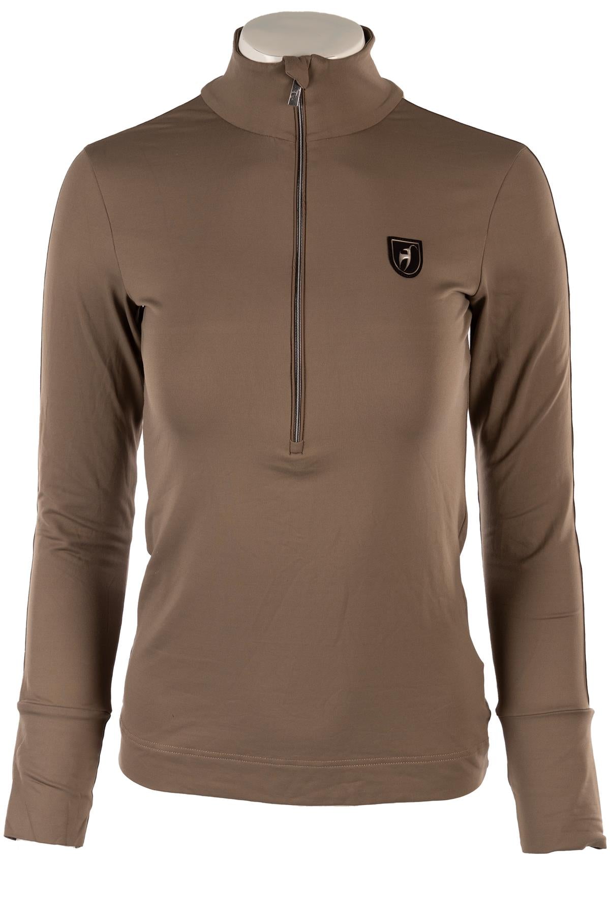 TONI SAILER KHAKI JERSEY TOP FR 36 UK 8