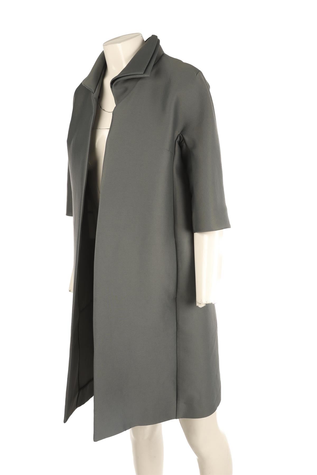 MARNI GREEN WOVEN COAT IT 42 UK 10