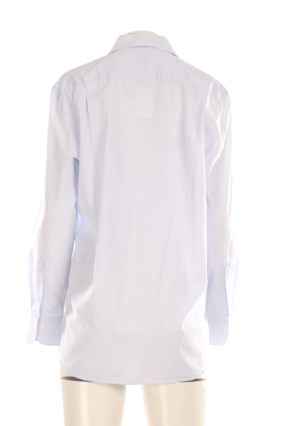 WITH NOTHING UNDERNEATH BLUE COTTON SHIRT LARGE