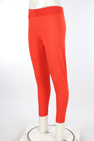 STELLA MCCARTNEY RED WOOL TAPERED PANTS IT 36 UK 4