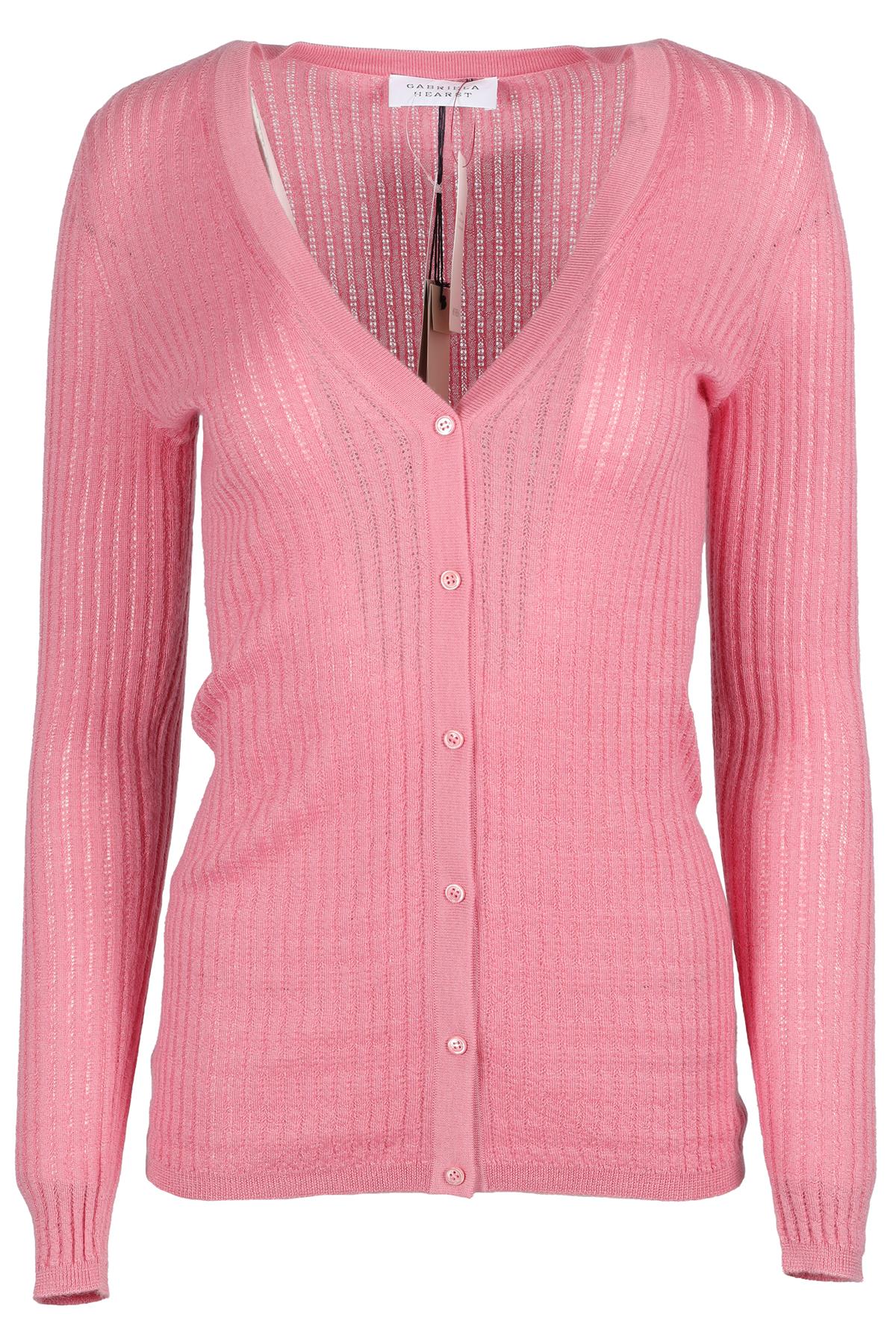 GABRIELA HEARST PINK CASHMERE CARDIGAN SMALL