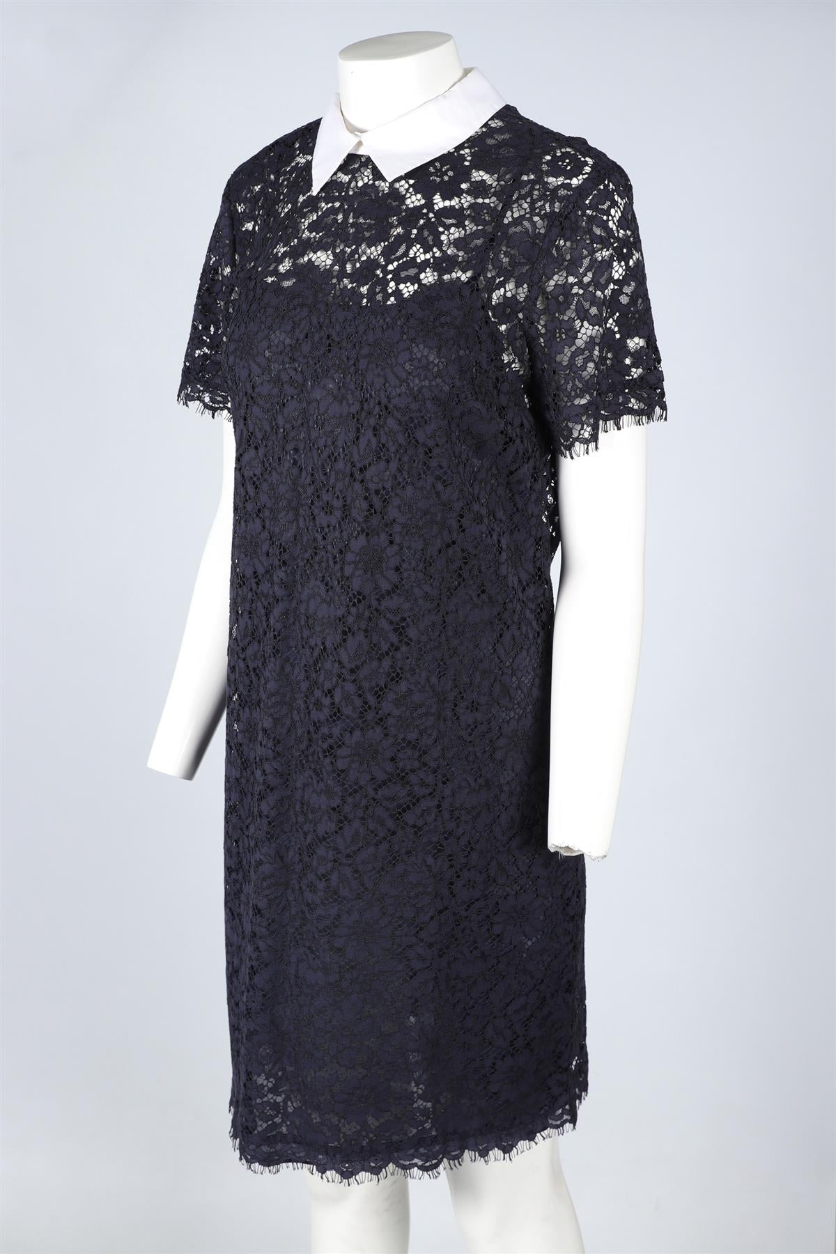 MICHAEL MICHAEL KORS NAVY LACE MINI DRESS US 10 UK 14
