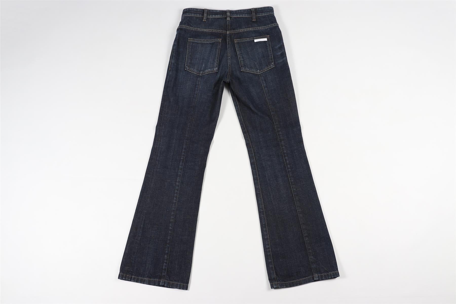 PRADA BLUE HIGH RISE FLARED JEANS IT 40