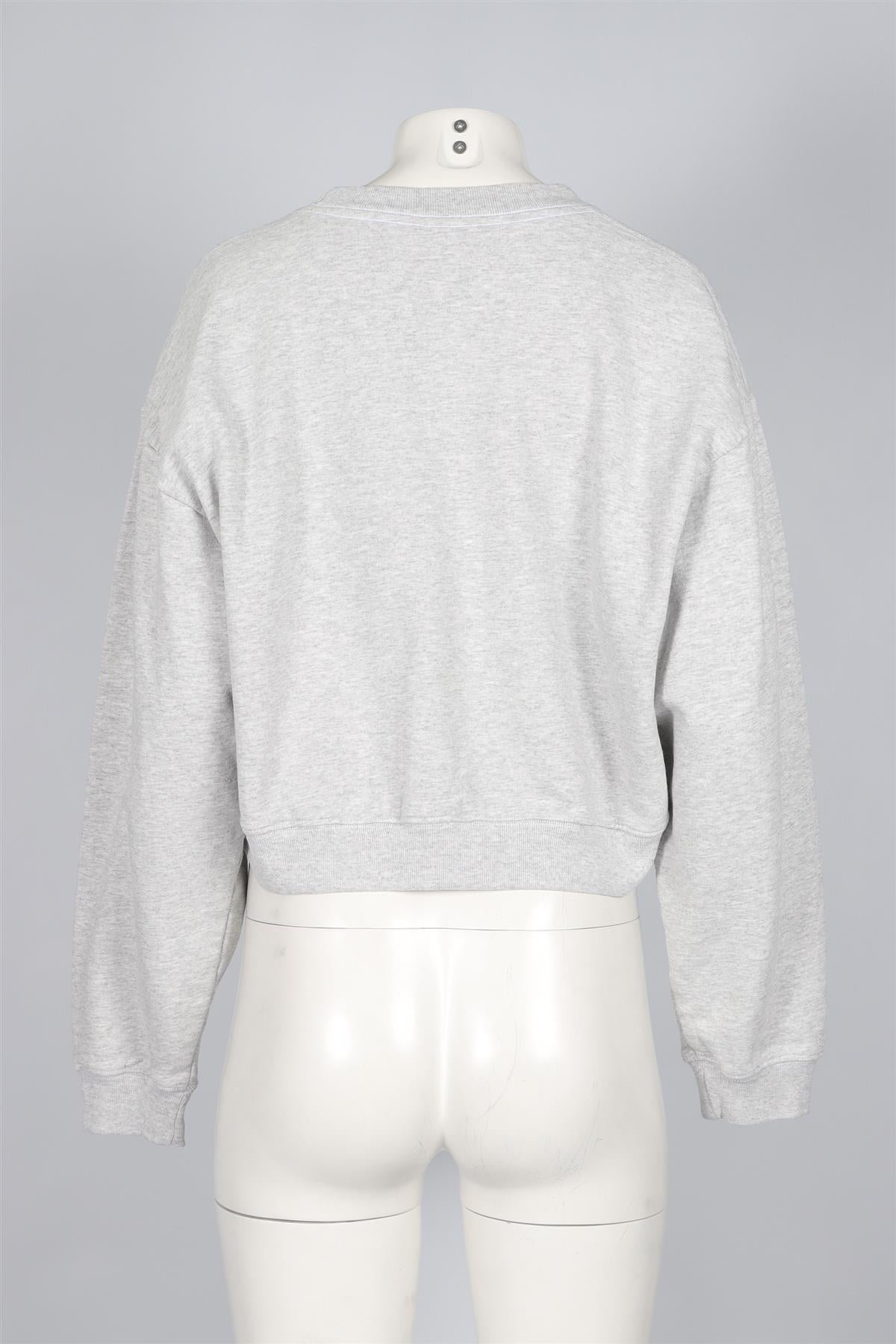 SPORTY & RICH GREY COTTON SWEATSHIRT MEDIUM