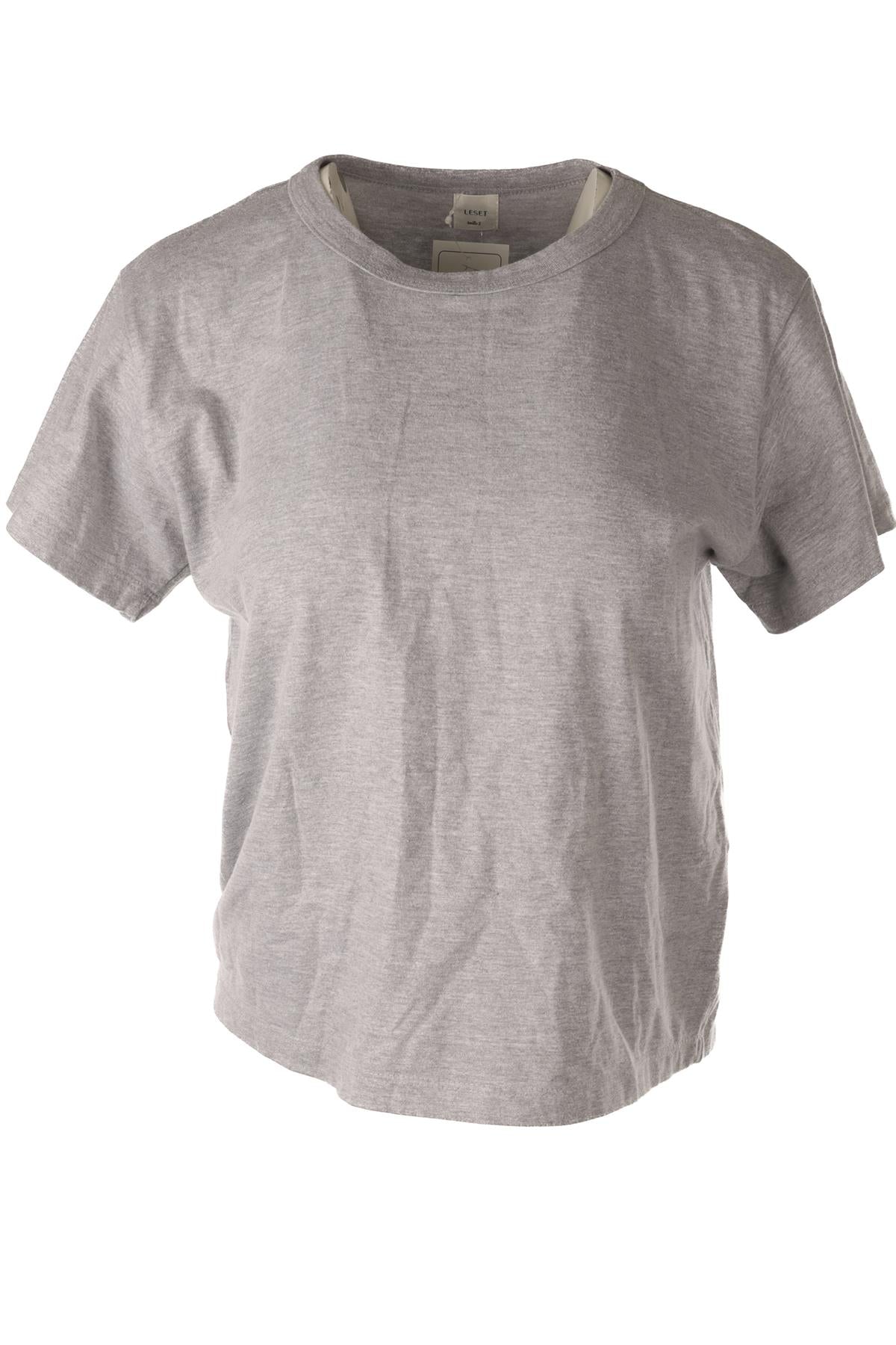 LESET GREY COTTON T-SHIRT SMALL