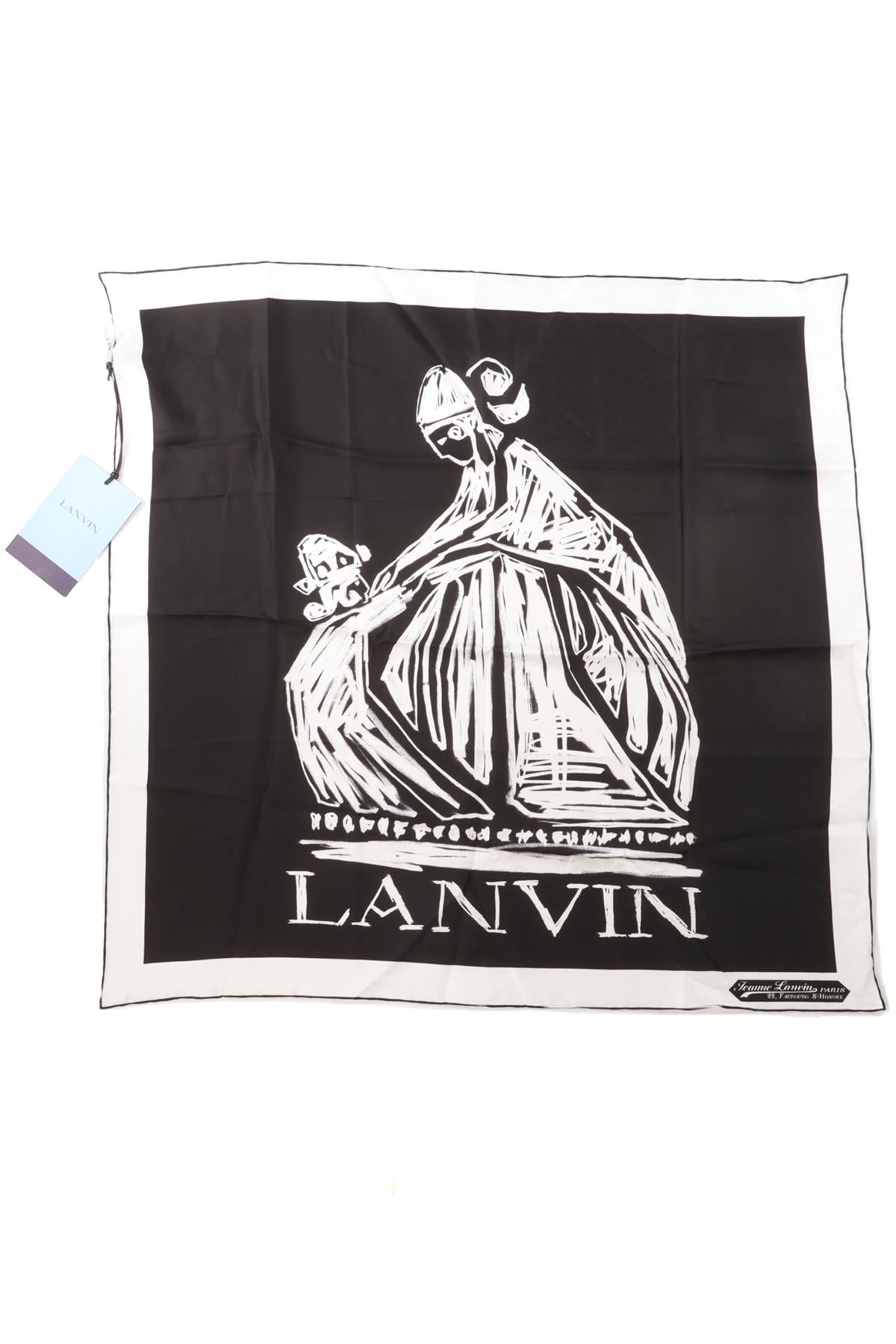 LANVIN BLACK SILK SCARF ONE SIZE