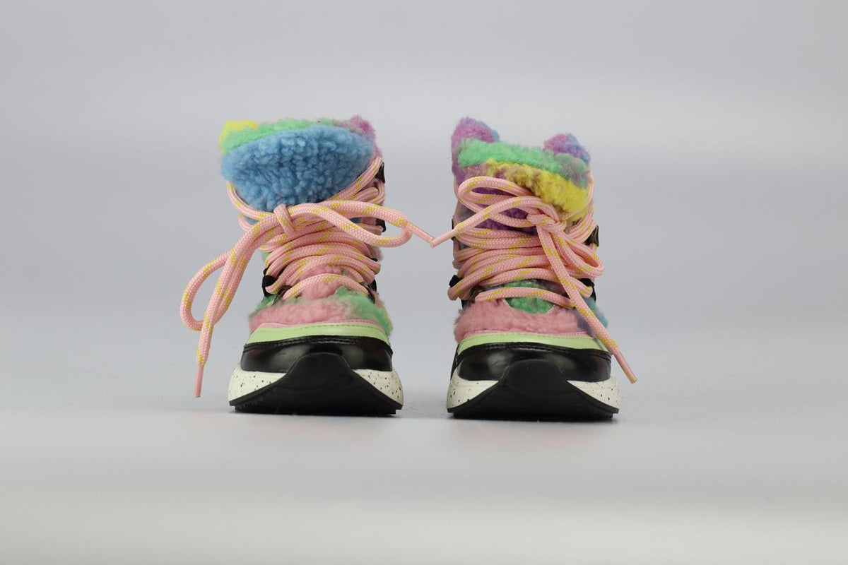 STELLA MCCARTNEY KIDS GIRLS FAUX SHEARLING BOOTS EU 25 UK 8