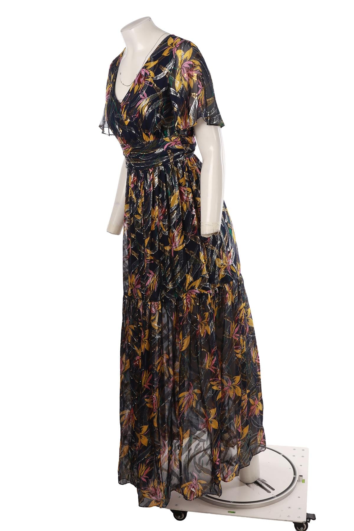 MULTI SILK MAXI DRESS