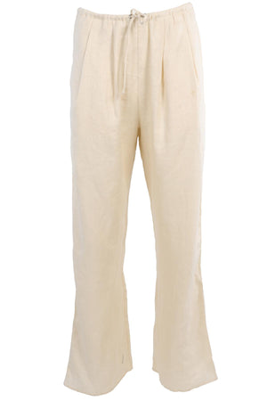 DISSH BEIGE LINEN STRAIGHT LEG PANTS AU 8 UK 8