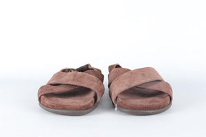 ANCIENT GREEK SANDALS BROWN SUEDE SANDALS EU 38 UK 5 US 8