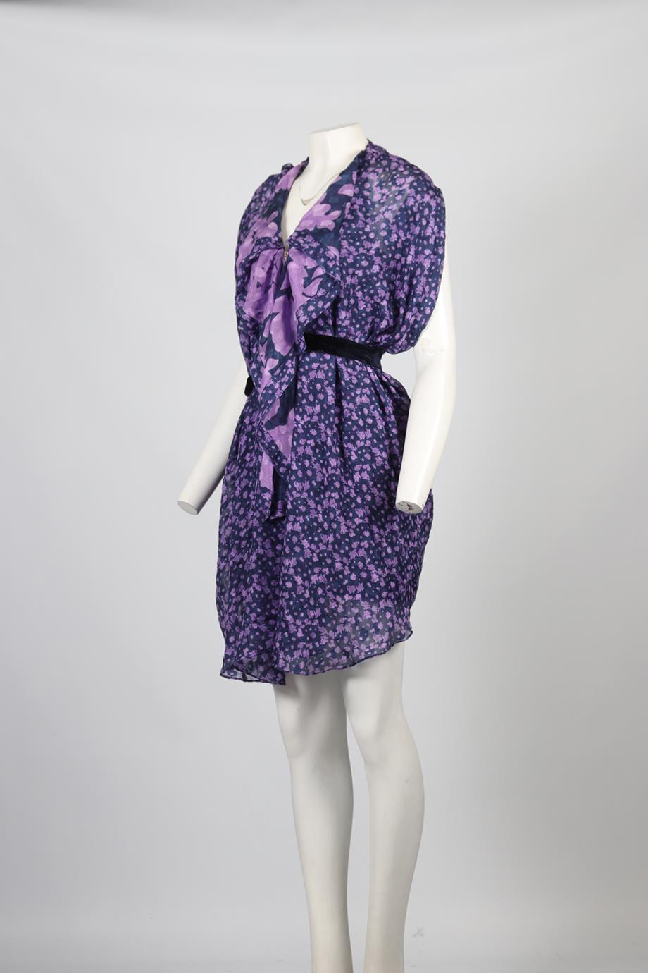 PHILLIP LIM PRINTED SILK MINI DRESS US 2 UK 6