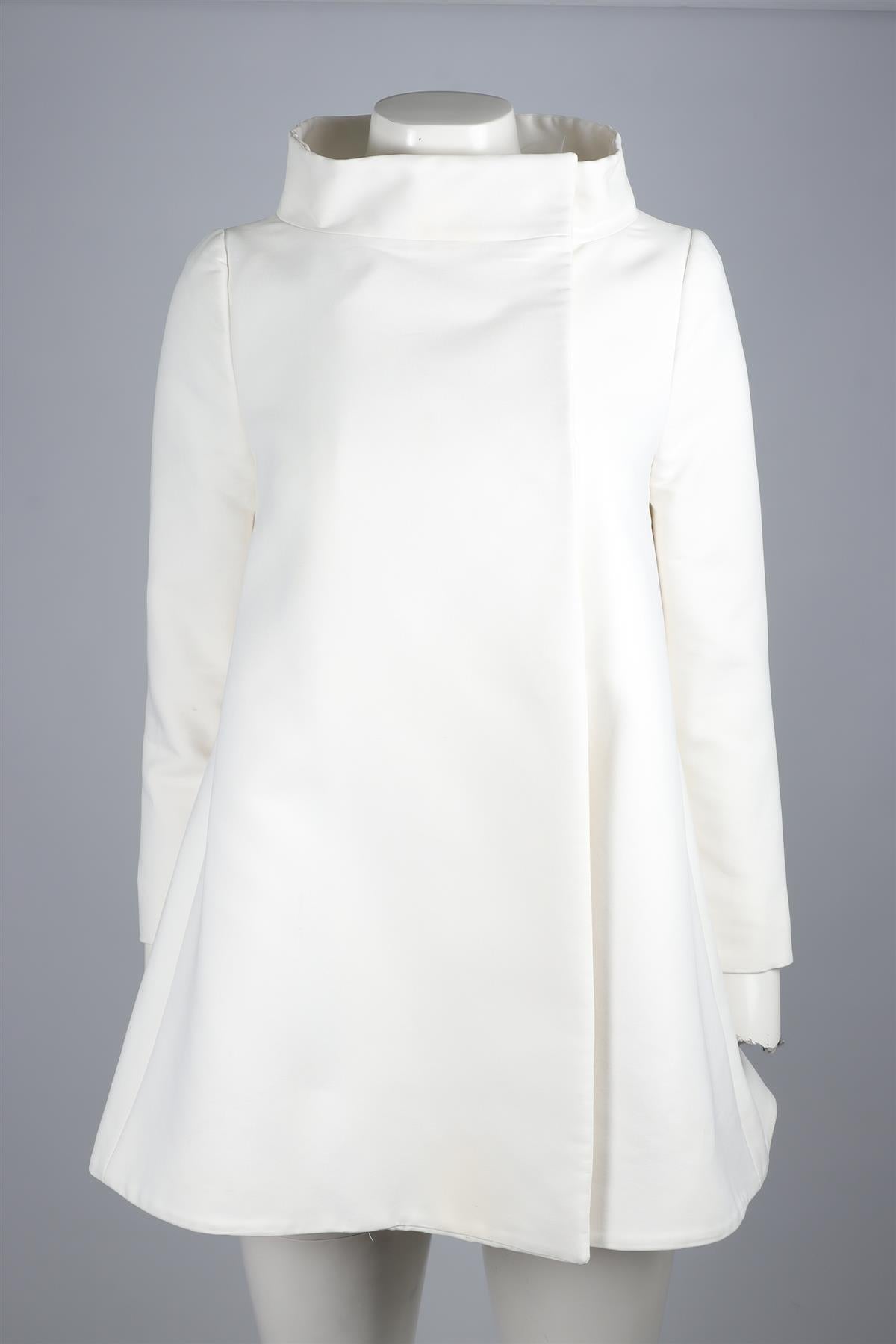 STELLA MCCARTNEY WHITE SILK COAT IT 38 UK 6