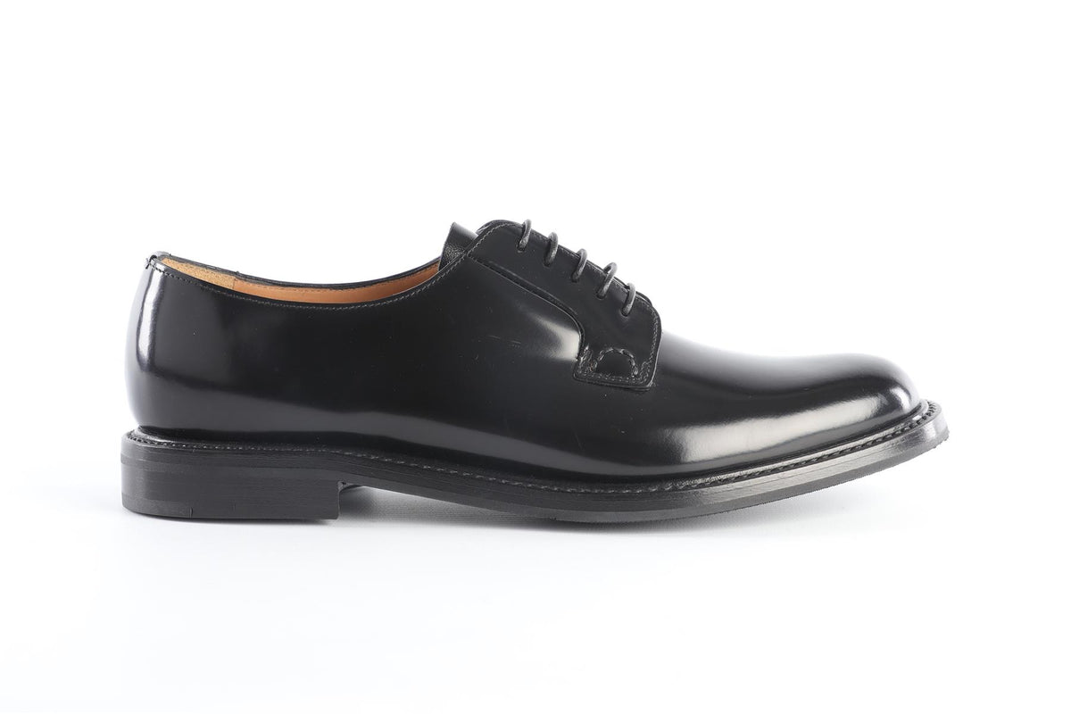 CHURCH'S BLACK LEATHER DERBY SHOES EU 40 UK 7 US 10