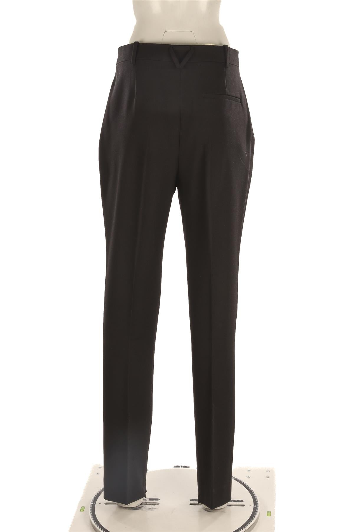 BOTTEGA VENETA BLACK WOOL TAPERED LEG PANTS IT 42 UK 10