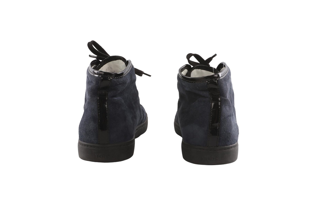 TOD'S NAVY SUEDE SNEAKERS EU 38.5 UK 5.5 US 8.5