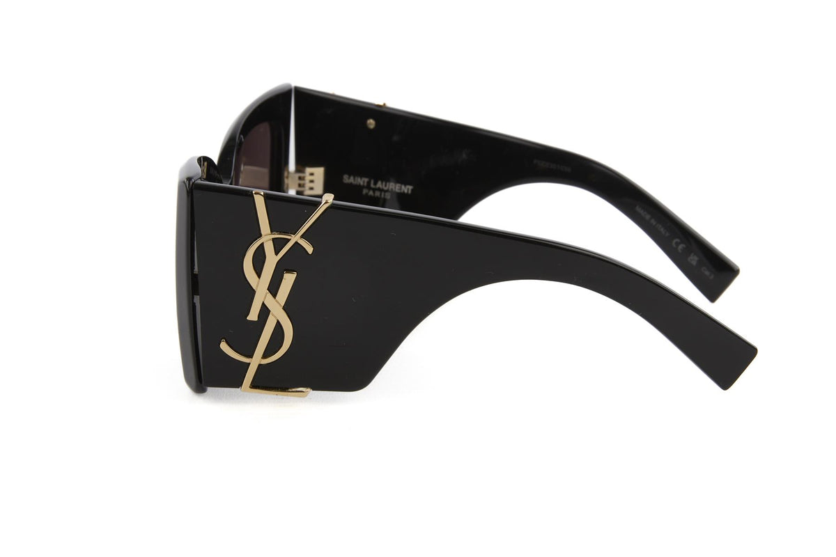SAINT LAURENT BLACK BLAZE CAT EYE ACETATE SUNGLASSES