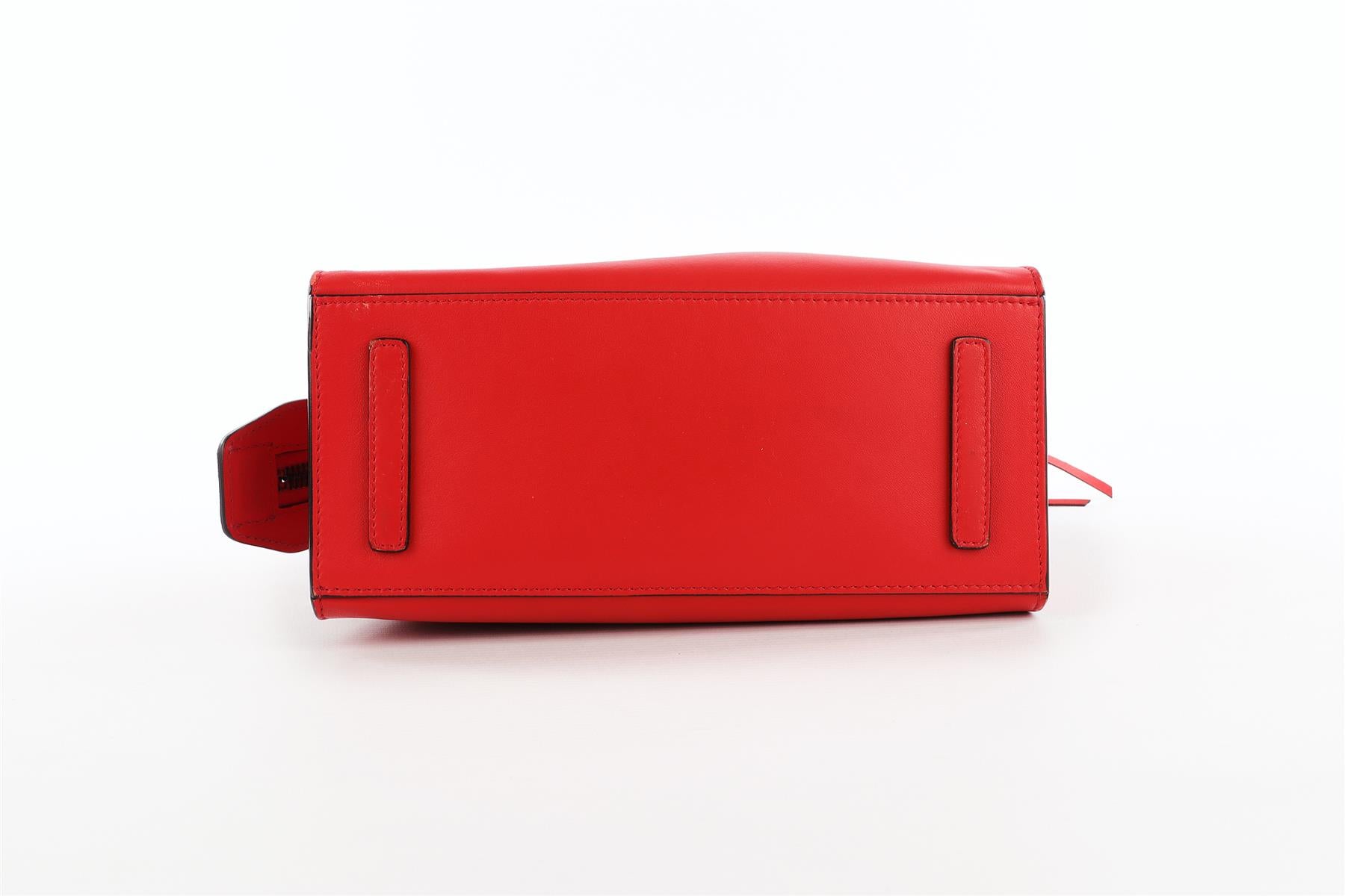 ELENA GHISELLINI RED LEATHER TOTE BAG