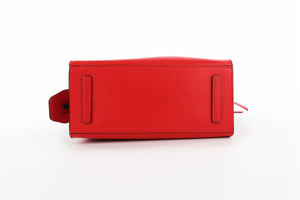 ELENA GHISELLINI RED LEATHER TOTE BAG