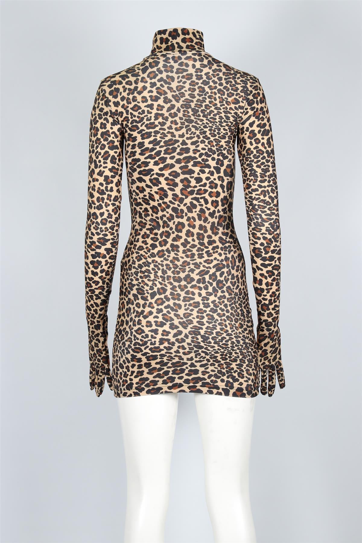 VETEMENTS BROWN JERSEY MINI DRESS ONE SIZE