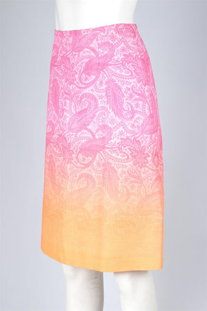 JONATHAN SAUNDERS PINK VISCOSE SKIRT IT 42 UK 10