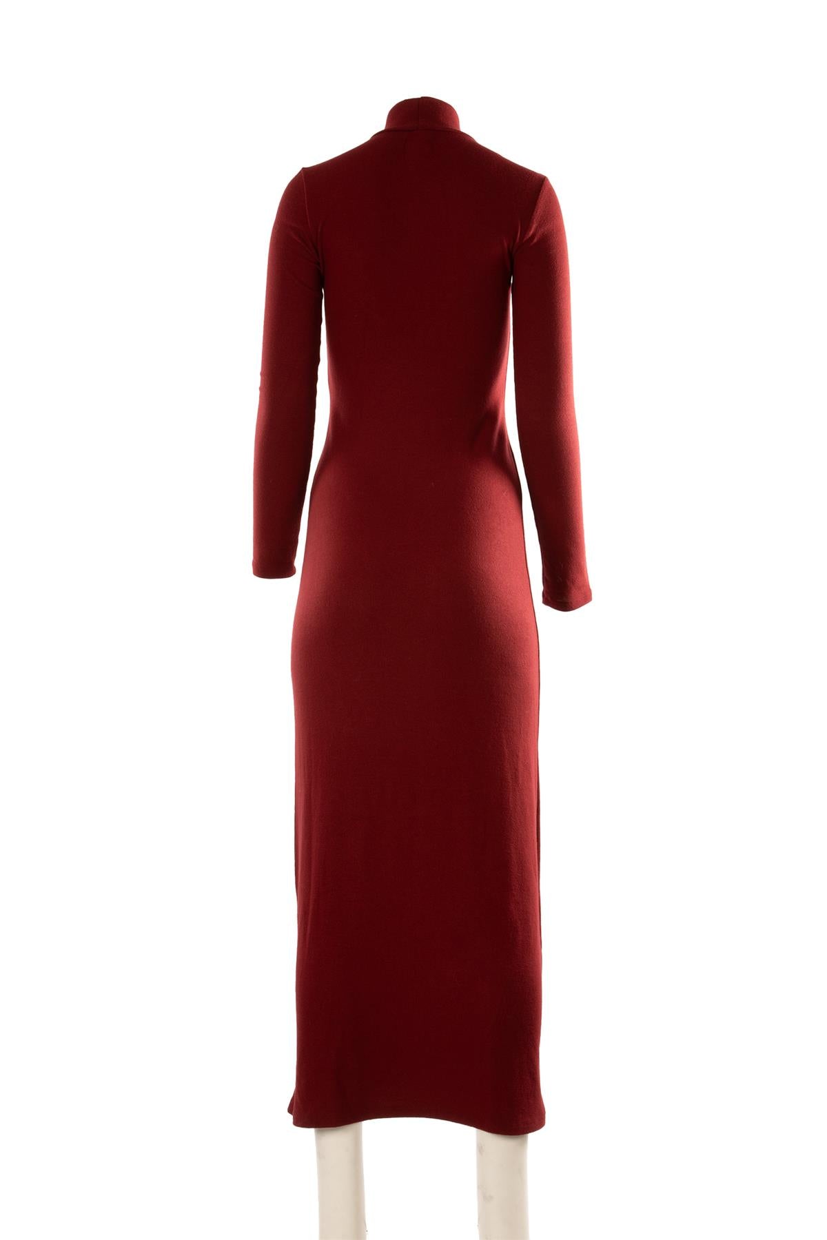 LESET RED JERSEY MAXI DRESS XSMALL