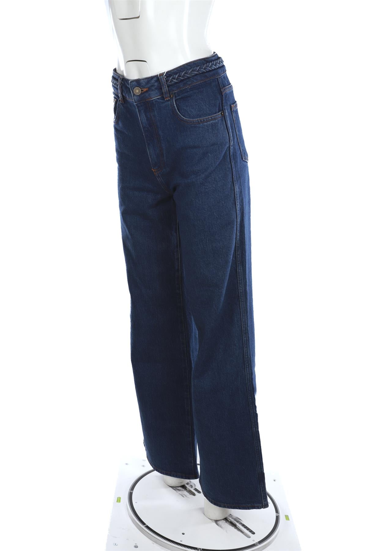 SÉZANE BLUE HIGH RISE WIDE LEG JEANS FR 38 UK 10