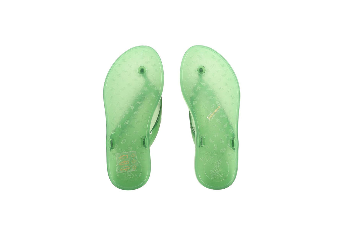 ANCIENT GREEK SANDALS GREEN RUBBER FLIP FLOPS EU 36 UK 3 US 6