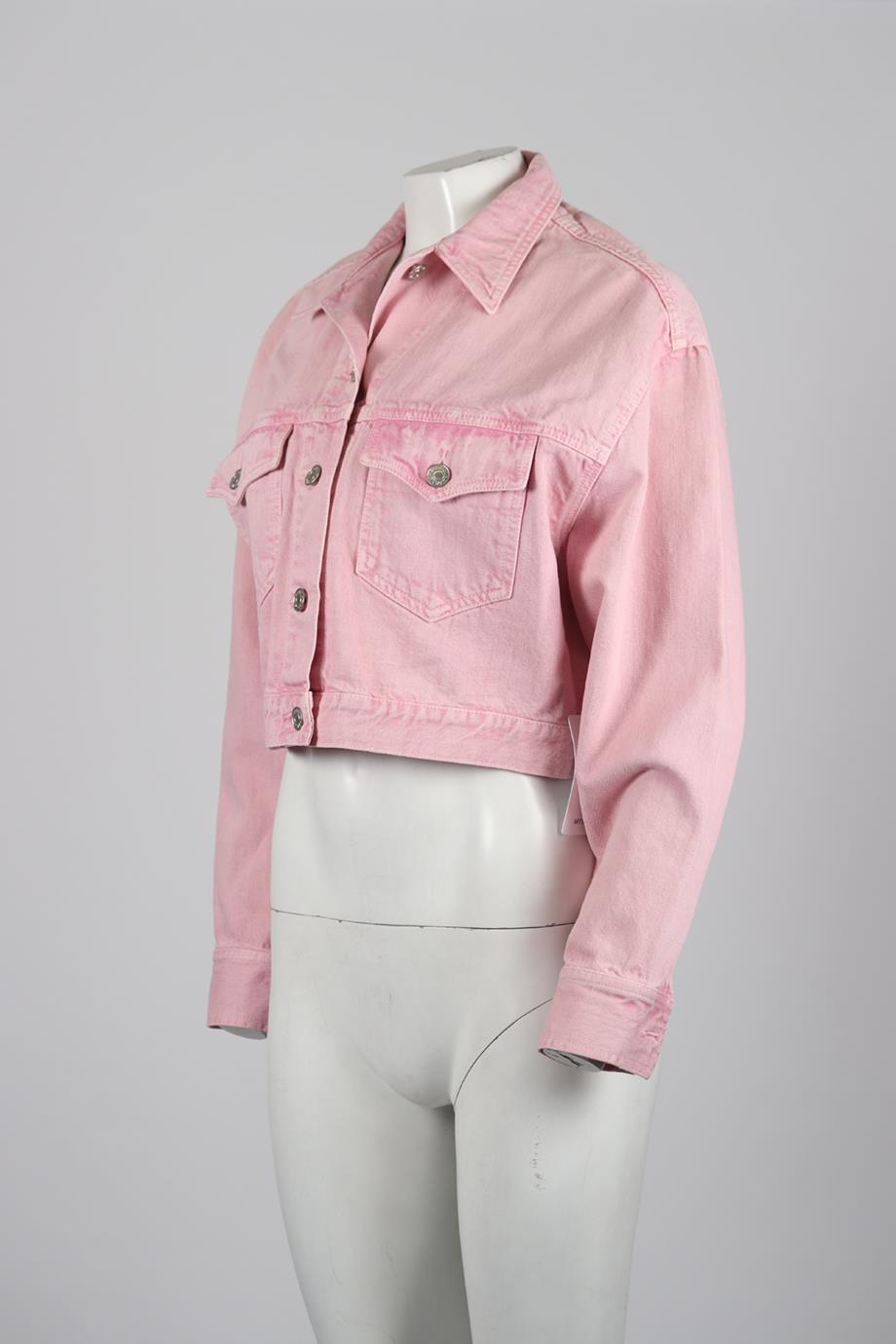 ISABEL MARANT ÉTOILE CROPPED DENIM JACKET FR 36 UK 8