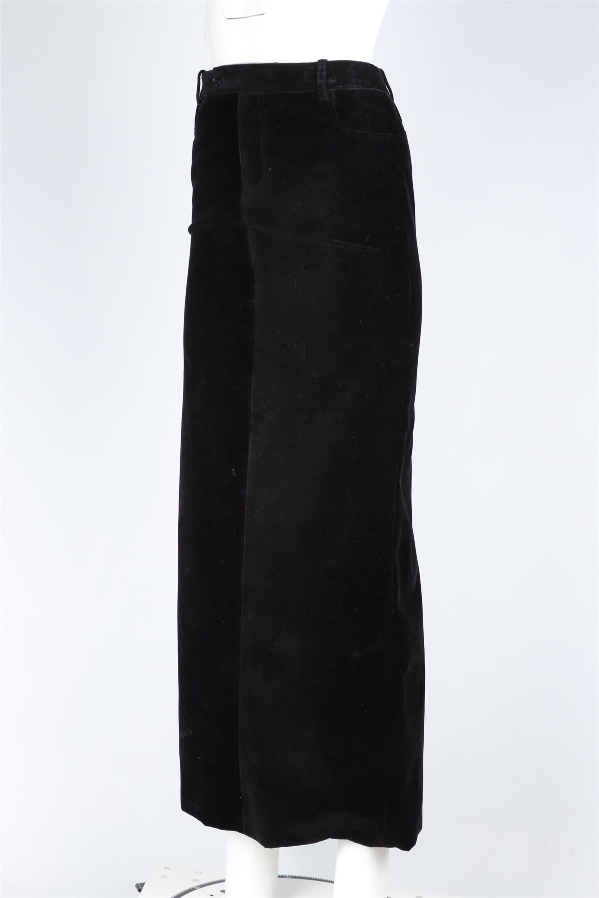 SAINT LAURENT BLACK VELVET MAXI SKIRT FR 36 UK 8