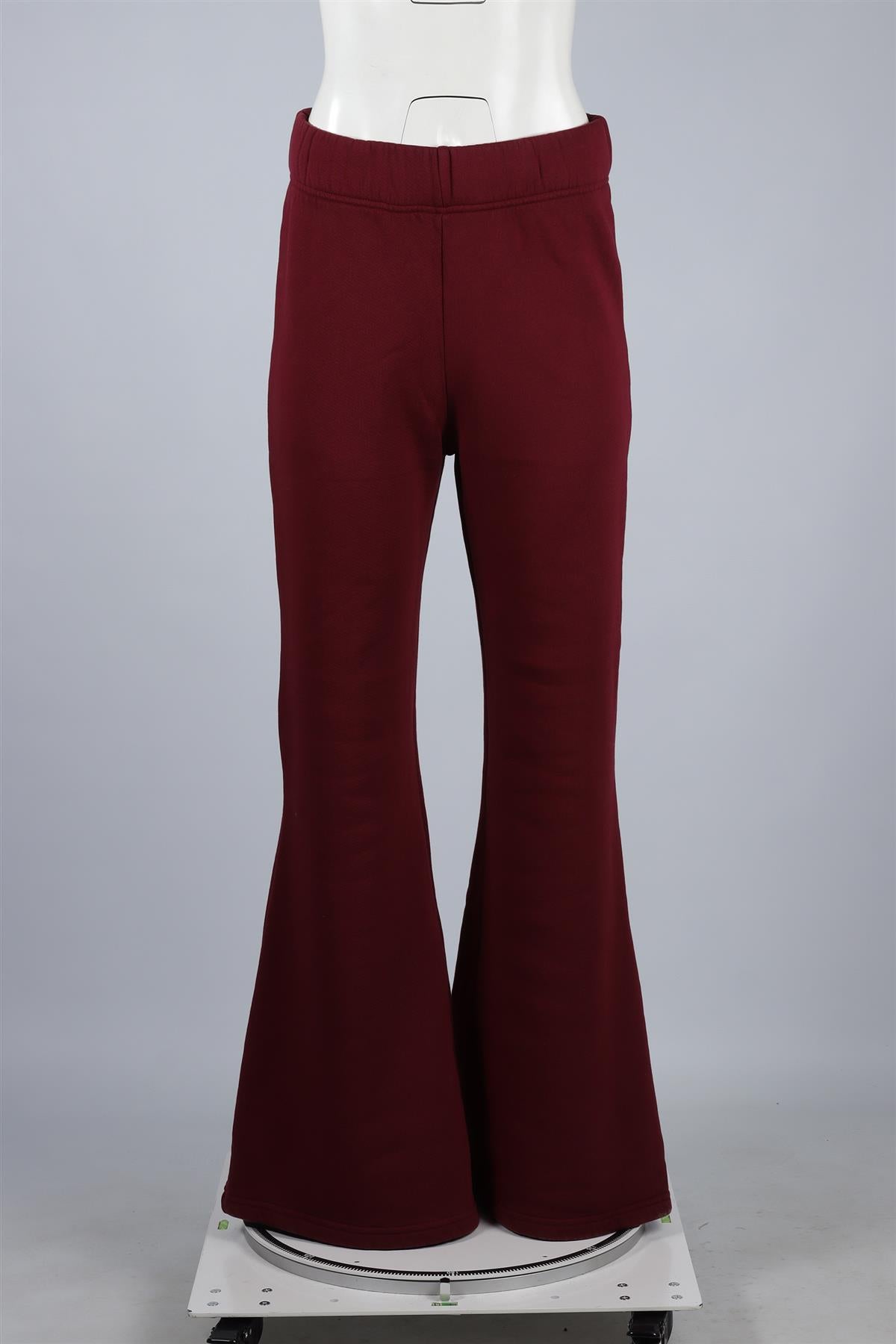LES TIENS BURGUNDY COTTON TRACK PANTS MEDIUM