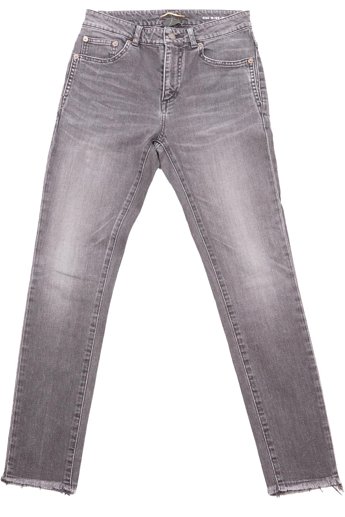 SAINT LAURENT GREY HIGH RISE SKINNY JEANS UK 8