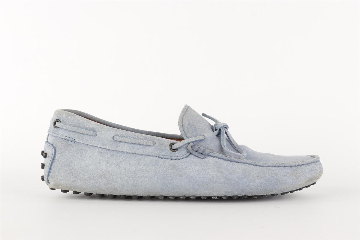 TOD'S BLUE MEN'S SUEDE LOAFERS EU 41.5 UK 7.5 US 8.5