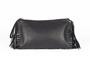 VALENTINO GARAVANI BLACK LEATHER CLUTCH