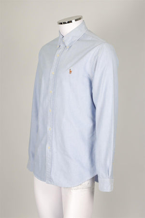 POLO RALPH LAUREN BLUE MEN'S COTTON SHIRT LARGE