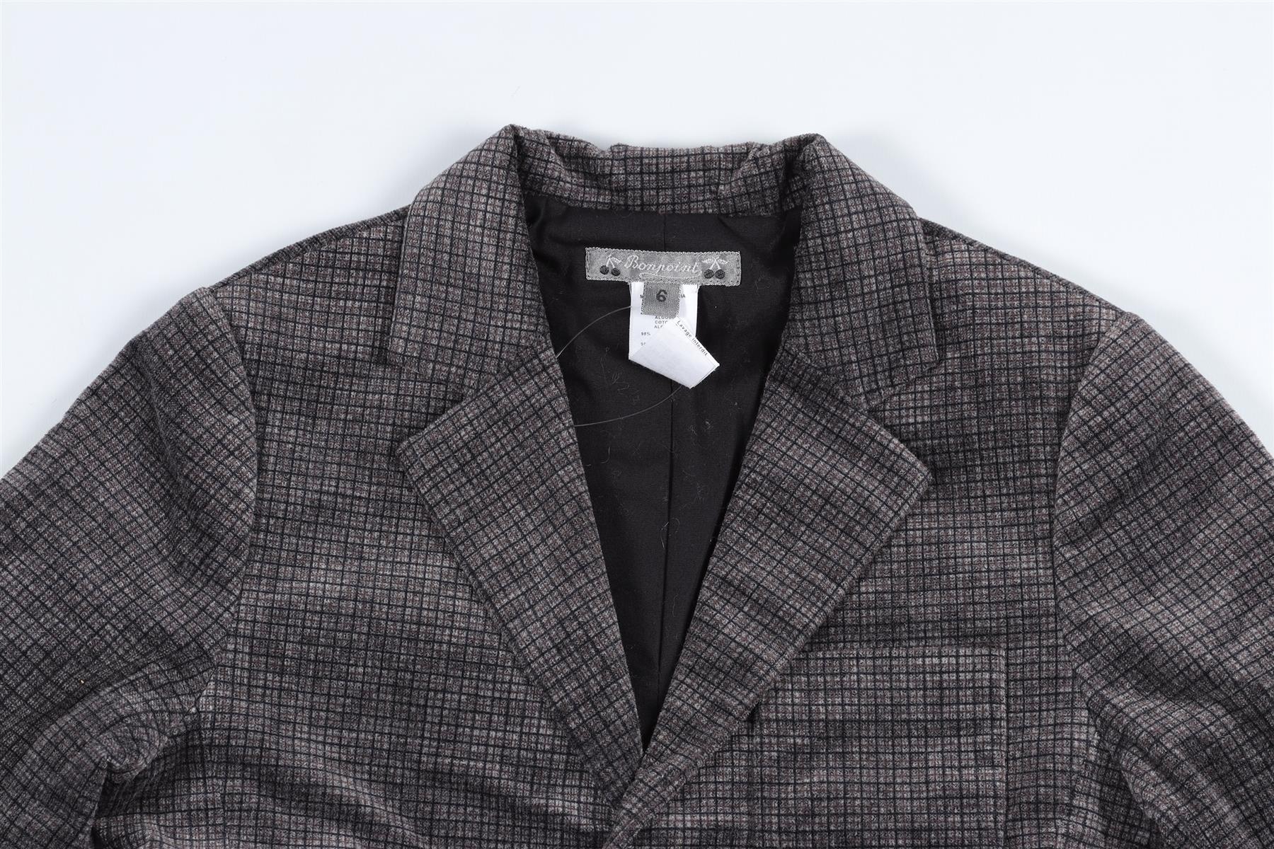 BONPOINT GREY KIDS BOY BLAZER 6 YEARS