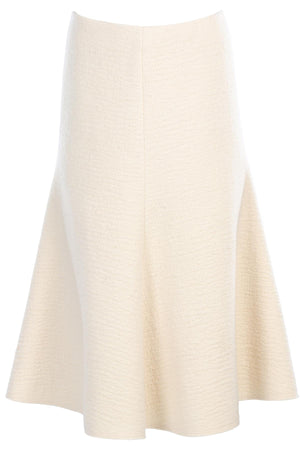 CHLOÉ CREAM WOOL MIDI SKIRT FR 36 UK 8
