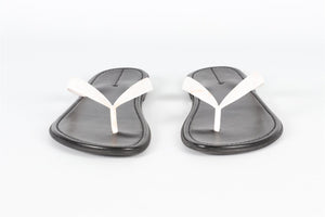 THE ROW WHITE RUBBER FLIP FLOPS EU 37.5 UK 4.5 US 7.5