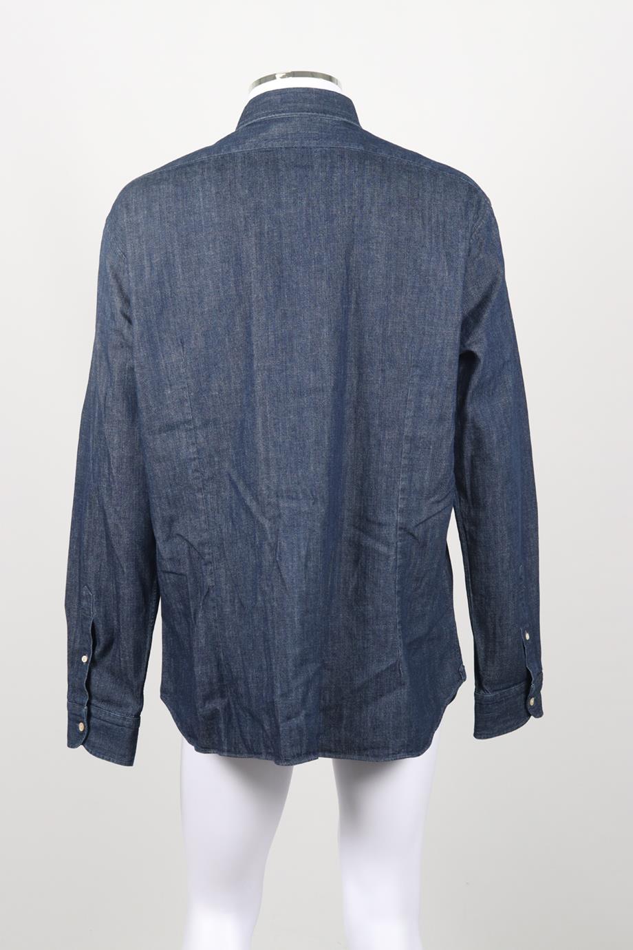 BOGLIOLI MEN'S COTTON CHAMBRAY SHIRT UK/US CHEST 46