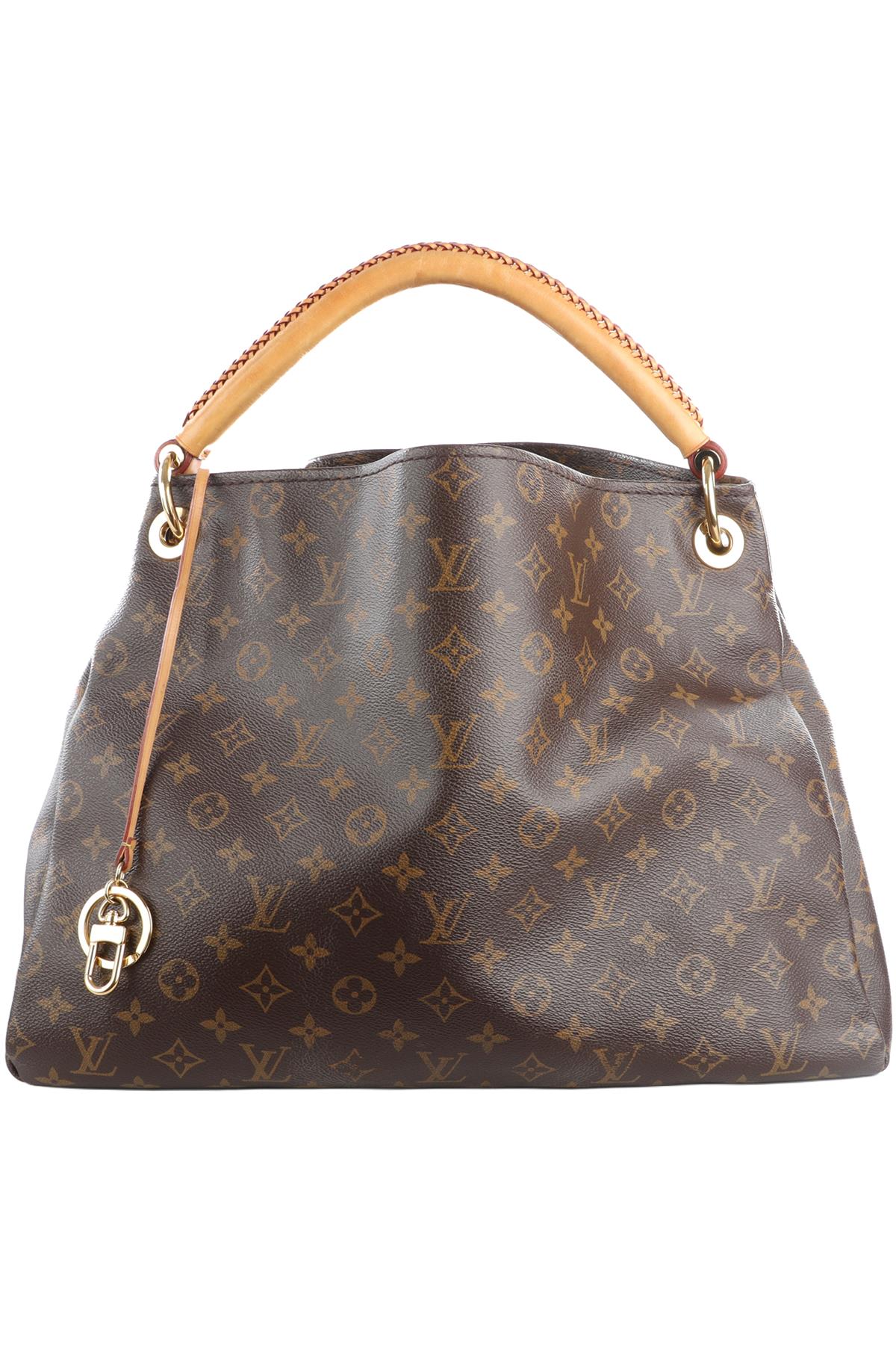 LOUIS VUITTON BROWN 2015 ARTSY GM MONOGRAM COAT CANVAS SHOULDER BAG