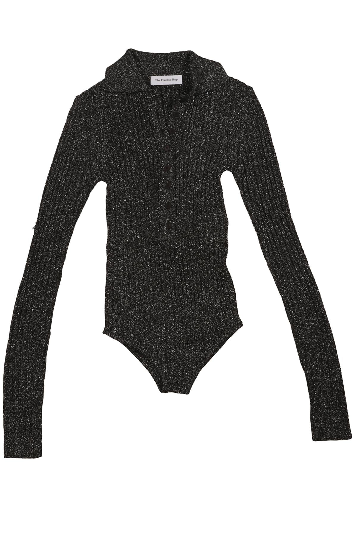 THE FRANKIE SHOP BLACK KNIT BODYSUIT XXSMALL